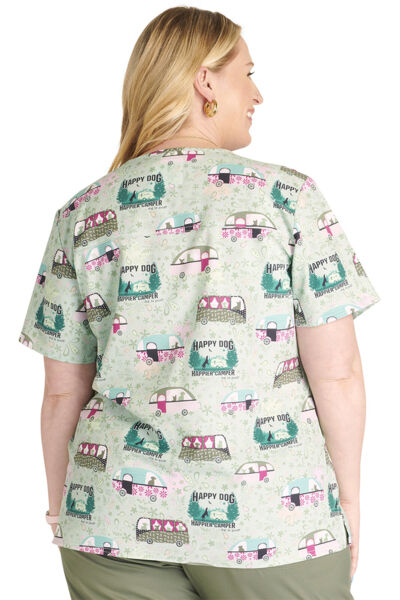 Топ женский Tooniforms TF738, принт "Кемпинг", зеленый, M - фото 5