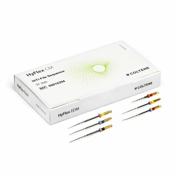 Файлы машинные Coltene HyFlex CM, стерильные, для техники Single Length, 31 мм, набор (№20-40/.04; №20/.06; №25/.08, 19 мм), никель-титан, 6 шт - фото 1