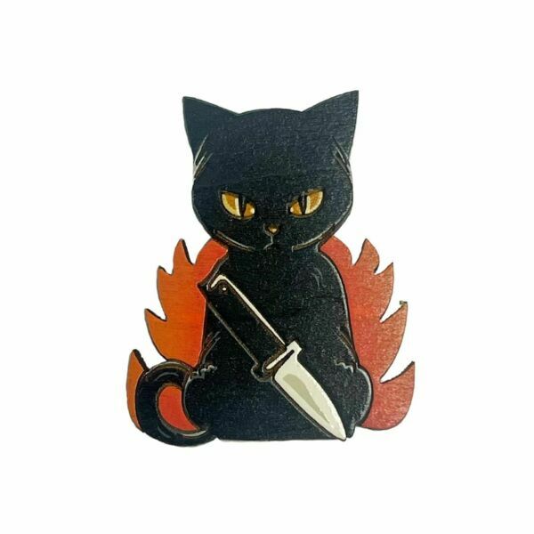 Значок "Кот в огне"  - фото 0
