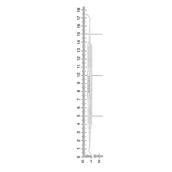 Гладилка-штопфер HLW №29-24, двусторонняя, для внесения и уплотнения материала, шарик, 1.5 мм, 175 мм, сталь, 1 шт - фото 2