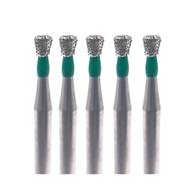 Бор алмазный Ecoline E 805, конус обратный, D=2.3 мм, FG, зеленый, 5 шт - фото 0