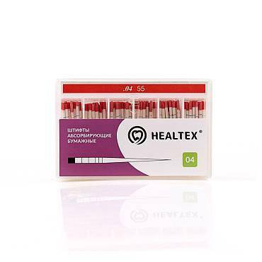 Штифты абсорбирующие бумажные Healtex, с маркировкой длины, конусность 04, размер 55, 100 шт - фото 0