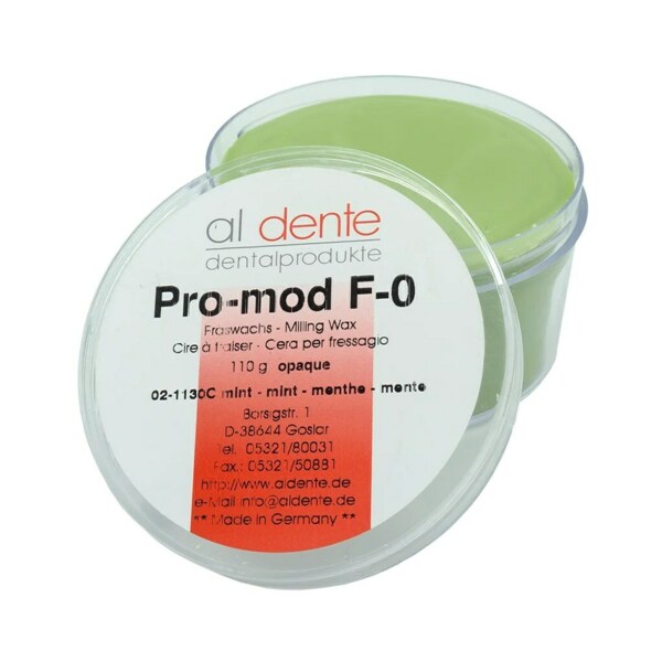 Фрезерный воск CAD/CAM Al Dente Pro-Mod F-0, экстра-твердый, для телескопических коронок и замков, мятный, 110 г, 1 шт - фото 0