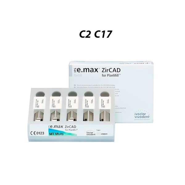 IPS e.max ZirCAD PlanMill MT Multi - блоки из оксида циркония, цвет C2, C17, 5 шт - фото 0
