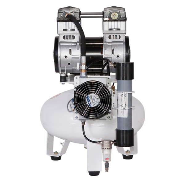 Remeza КМ-24.OLD15Д - безмасляный компрессор для одной стоматологической установки, с осушителем мембранного типа, с ресивером 24 л, 100 л/мин - фото 0