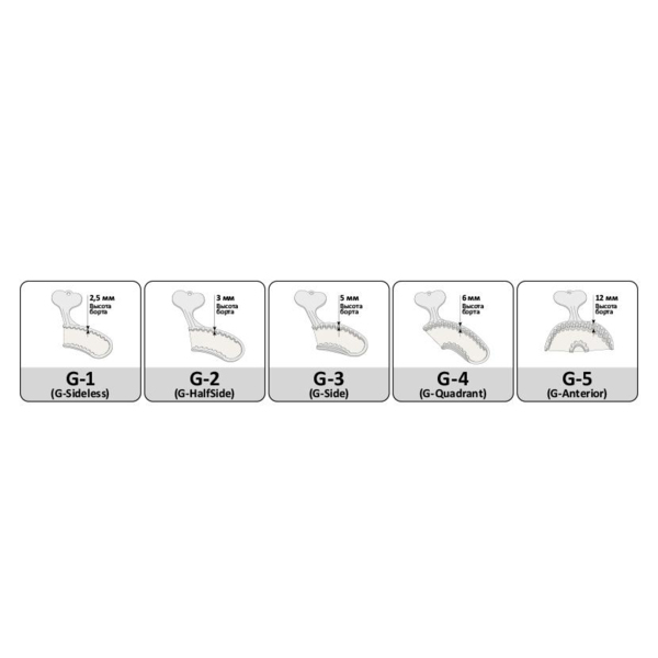 Bitrtray - частичные сетчатые ложки для одномоментного снятия оттиска, G2 HalfSide, 50 шт - фото 2