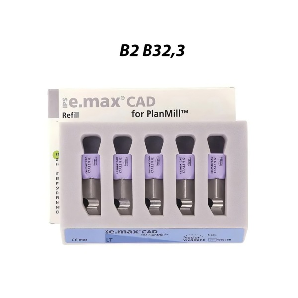 IPS e.max CAD PlanMill LT - блоки из дисиликата лития, цвет B2, B32, 3 шт - фото 0