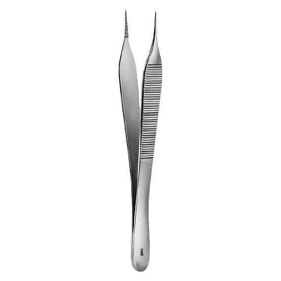 Пинцет анатомический Aesculap MICRO-ADSON, тонкий, 120 мм - фото 0