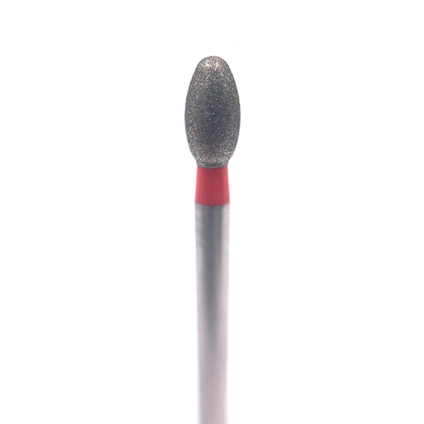 Бор алмазный Ecoline E 379 F, олива, турбинный наконечник, D=2.3 мм, красный, 1 шт - фото 0