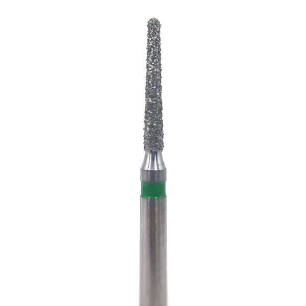 Бор алмазный 856, конус закругленный, D=1.2 мм, L=8.0 мм, FG, зеленый - фото 0