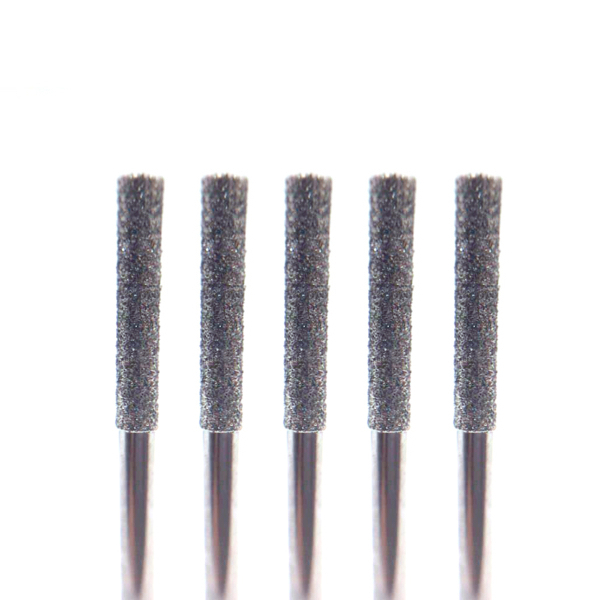 Бор алмазный 837L, цилиндр, D=1.6 мм, L=10 мм, FG, зеленый, 5 шт - фото 0