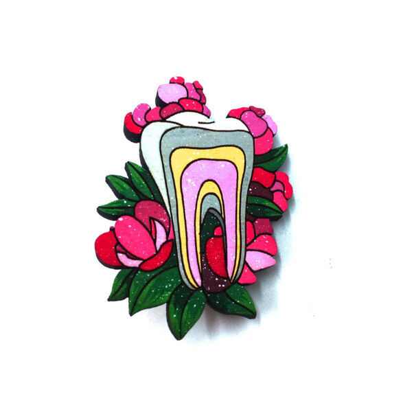 Значок "Зуб в цветах" - фото 0