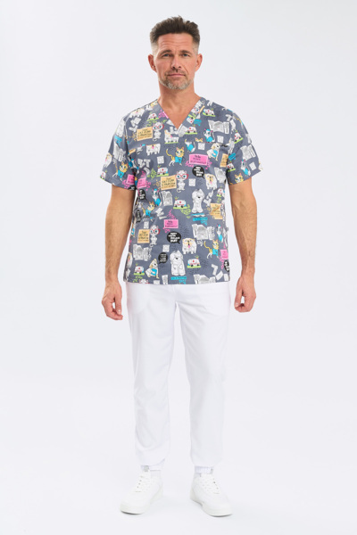 Туника мужская Тезис TZ600, принт "Котики и собачки", 56 - фото 5