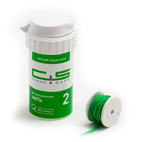 Нить ретракционная Clean+Safe ProfiCord, без пропитки, размер 2, 254 см - фото 0