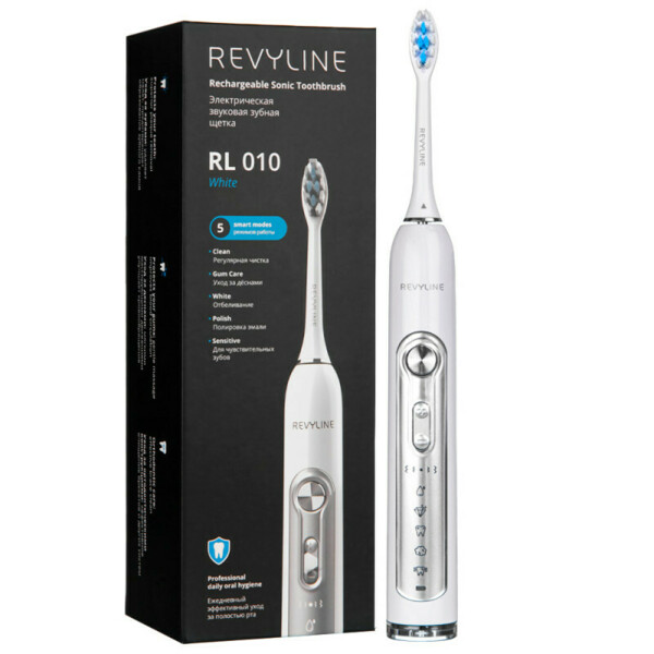 Электрическая звуковая зубная щётка Revyline RL 010, белая - фото 0