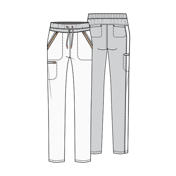 Брюки медицинские женские Cherokee Statement CK055, синий, 3XL - фото 4