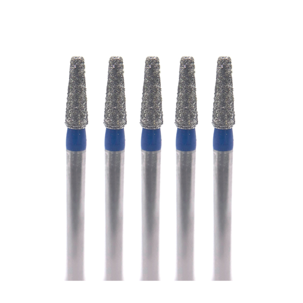 Бор алмазный Ecoline E 845, цилиндр конусный, D=1.0 мм, FG, синий, 5 шт - фото 0
