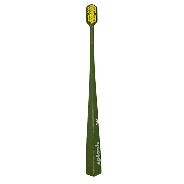 Зубная щетка Splash Brush Double 120, очень мягкая, хаки, 1 шт - фото 1