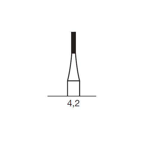 Бор твердосплавный CB 21, цилиндр, D=0.9 мм, L=4.2 мм, HP, синий - фото 1