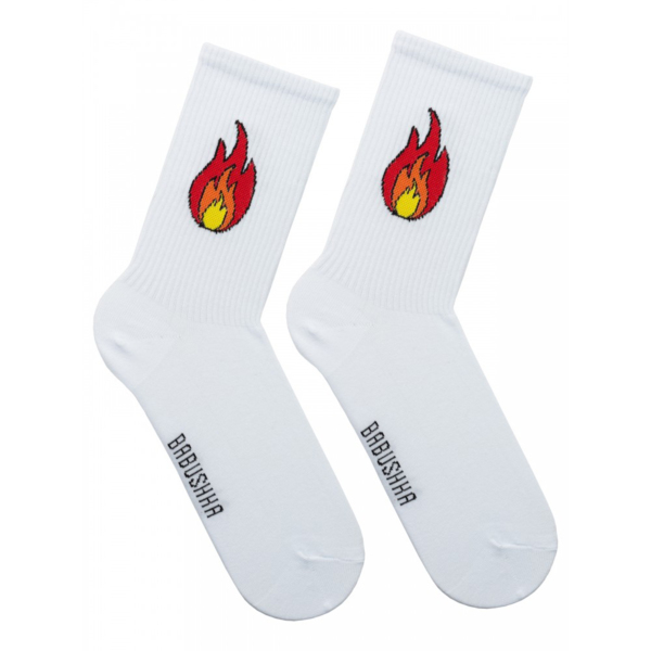 Носки женские, "Огонь", белый, 36-40 - фото 0