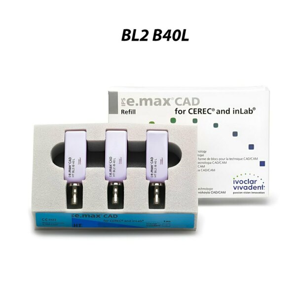 IPS e.max CAD CEREC/inLab HT - блоки из стеклокерамики, цвет BL2 B40L, 3 шт - фото 0