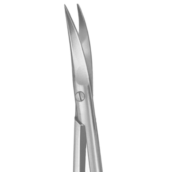Ножницы препаровальные, изогнутые, остроконечные, длина 95 мм - фото 0