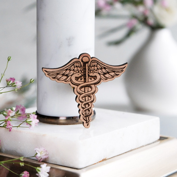 Значок "Кадуцей (бук)" - фото 1