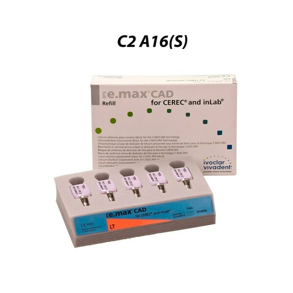 IPS e.max CAD CEREC/inLab LT - блоки из стеклокерамики, цвет C2 A16 (S), 5 шт - фото 0