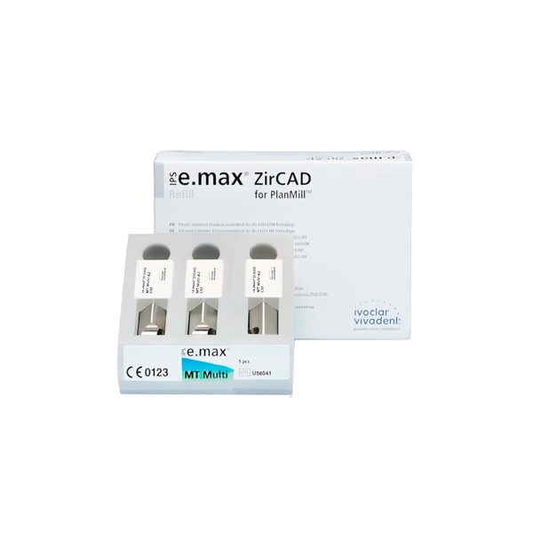 IPS e.max ZirCAD PlanMill MT Multi - блоки из оксида циркония, цвет C2, B45, 3 шт - фото 0
