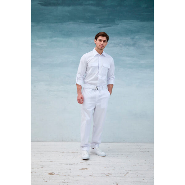 Комбинезон мужской Dr. Nice, с поясом с пряжкой, белый, 52 - фото 0