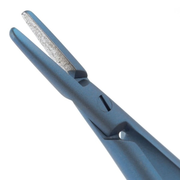 Иглодержатель микрохирургический, прямой, титановый, для иглы 5/0, 6/0, ручка 8,5 мм, B=1,2 мм, L=180 мм, замок - L - фото 1