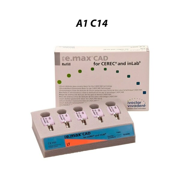 IPS e.max CAD CEREC/inLab LT - блоки из стеклокерамики, цвет A1 C14, 5 шт - фото 0