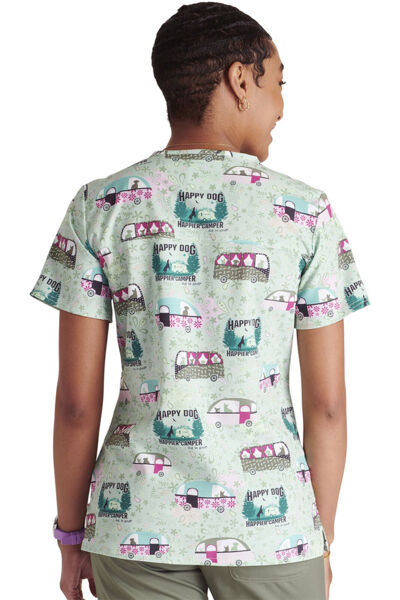 Топ женский Tooniforms TF738, принт "Кемпинг", зеленый, XL - фото 4