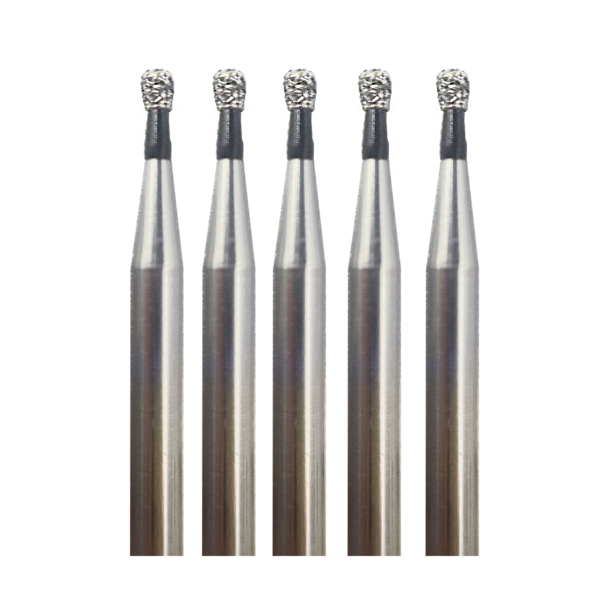 Бор алмазный Ecoline E 805, конус обратный, D=1.2 мм, FG, черный, 5 шт - фото 0