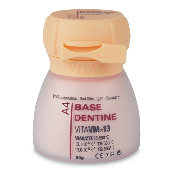 VITA VM 13 BASE DENTINE - порошок для облицовки металлических каркасов, цвет A4, 50 г - фото 0