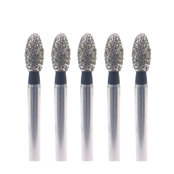 Бор алмазный Ecoline E 379, олива, D=2.3 мм, FG, черный, 5 шт - фото 0