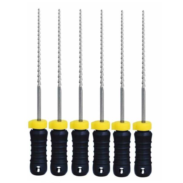  Файлы ручные Eurofile H-Files, для расширения и выравнивания корневого канала, 25 мм, №80/.02, сталь, 6 шт - фото 0