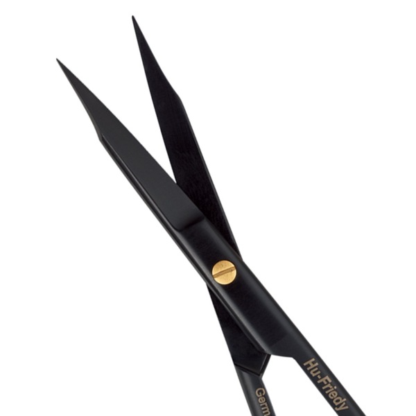 Ножницы Goldman-Fox #16, Super-Cut, остроконечные, изогнутые, 1 зубчатое лезвие, Black Line, 12,5 см - фото 1