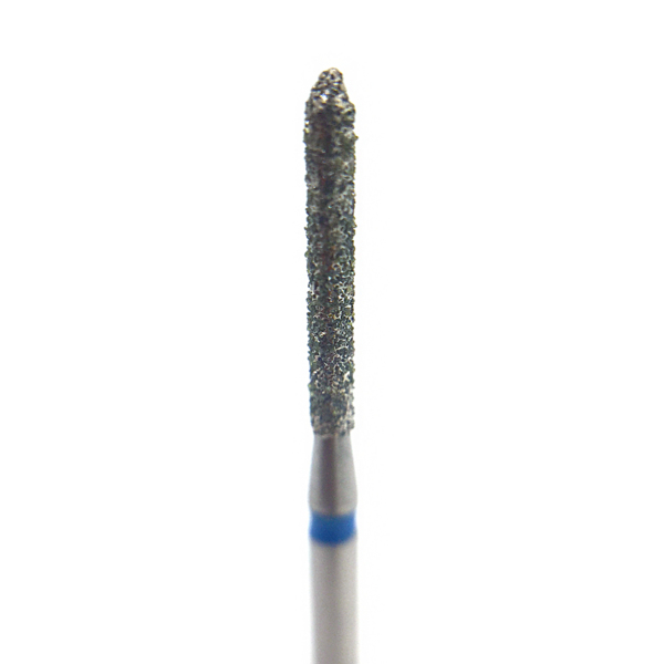 Бор алмазный 886, цилиндр остроконечный, D=1.2 мм, L=10.0 мм, FG, синий - фото 0