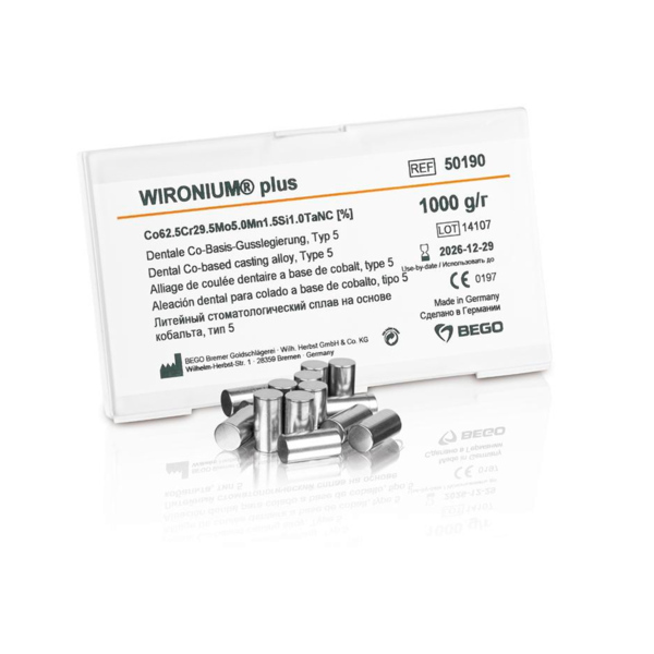 Wironium plus - кобальт-хромовый сплав для бюгельного протезирования, 1000 г - фото 0