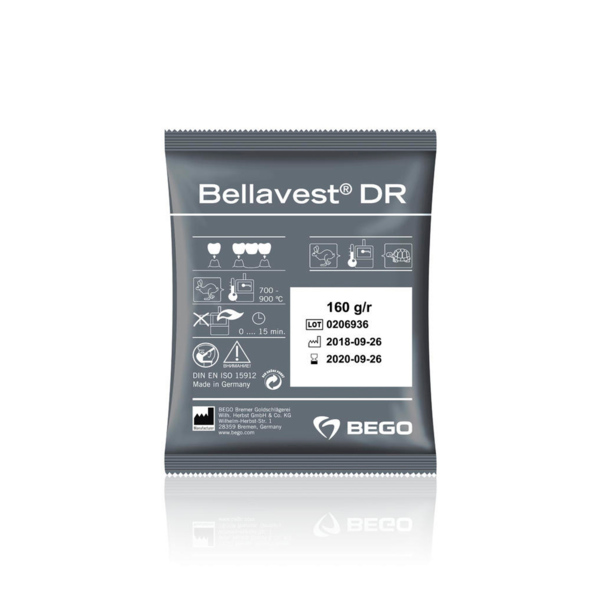 Bellavest DR - паковочный материал для сверхточного литья коронок и мостовидных протезов, 30х160 г