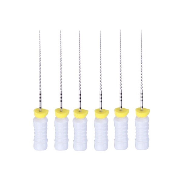 Дрильборы ручные Eurofile С Plus File, для суженых и кальцифицированных каналов, 25 мм, №15, сталь, 6 шт - фото 0