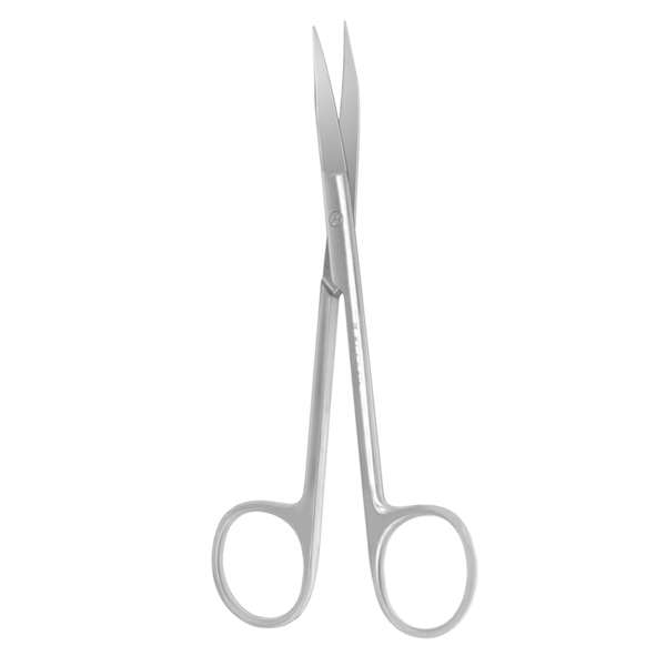 Ножницы Goldman-Fox #16, остроконечные, изогнутые, 1 зубчатое лезвие, 12,5 см - фото 0