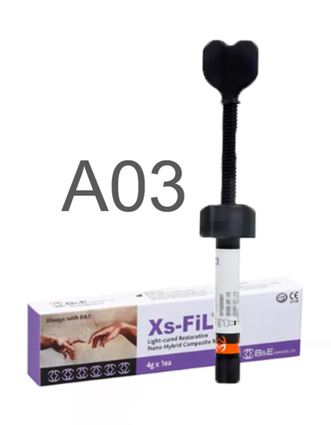 Xs-FiL - универсальный наногибридный светоотверждаемый композит, цвет AO3, шприц 4 г - фото 0