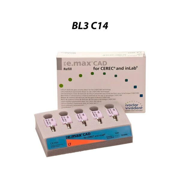 IPS e.max CAD CEREC/inLab LT - блоки из стеклокерамики, цвет BL3 C14, 5 шт - фото 0