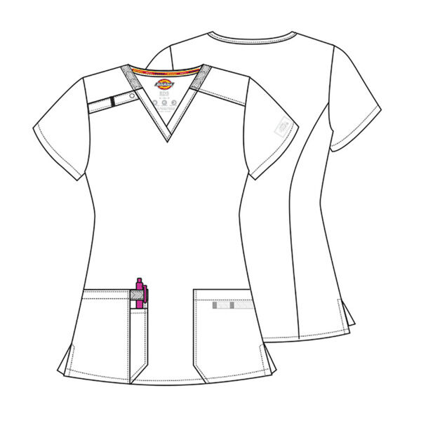 Топ медицинский женский Dickies DK615, зеленый, M - фото 4