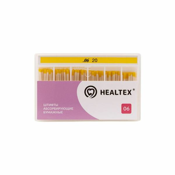 Штифты бумажные Healtex, абсорбирующие, без маркировки длины, №20/.06, 100 шт - фото 0