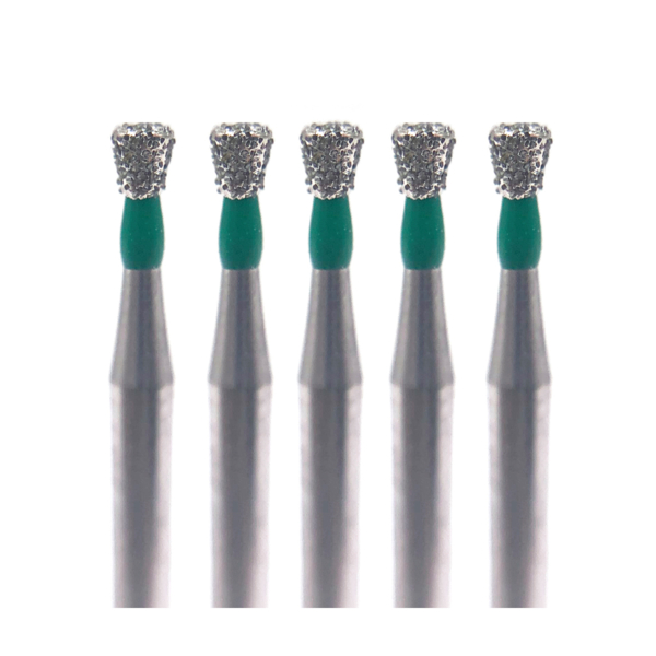 Бор алмазный Ecoline E 805, конус обратный, D=1.2 мм, FG, зеленый, 5 шт - фото 0