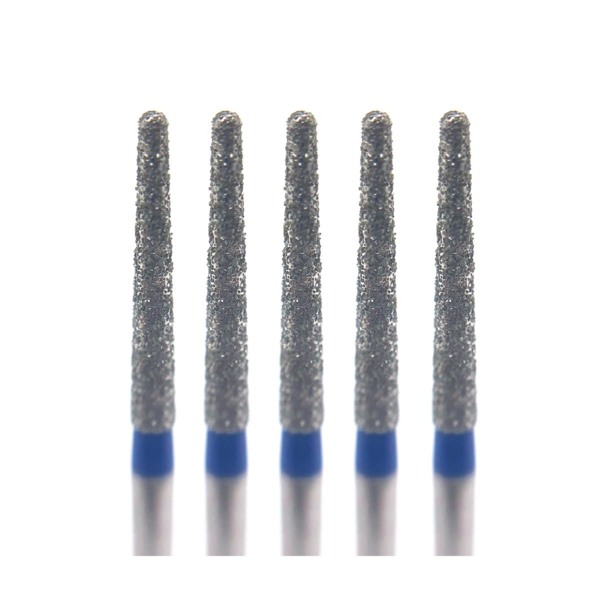 Бор алмазный Ecoline E 850, конус закругленный, D=1.2 мм, FG, синий, 5 шт - фото 0