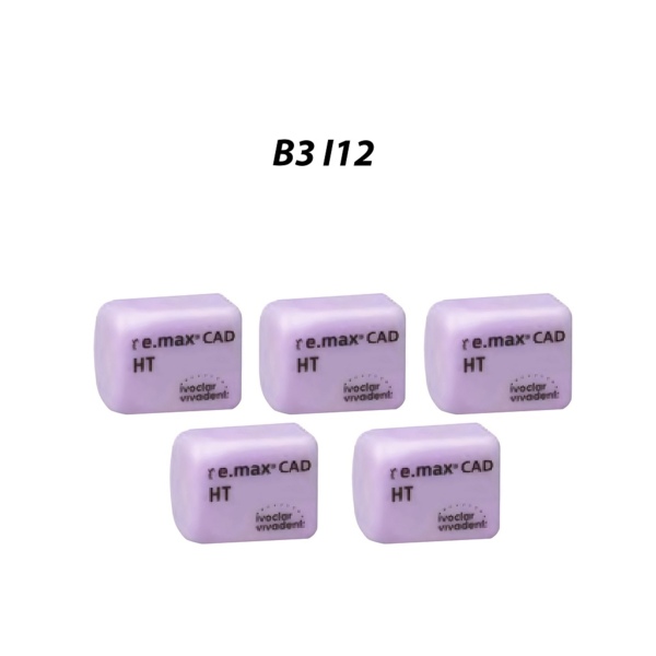 IPS e.max CAD PlanMill HT - блоки из дисиликата лития, цвет B3, I12, 5 шт - фото 0